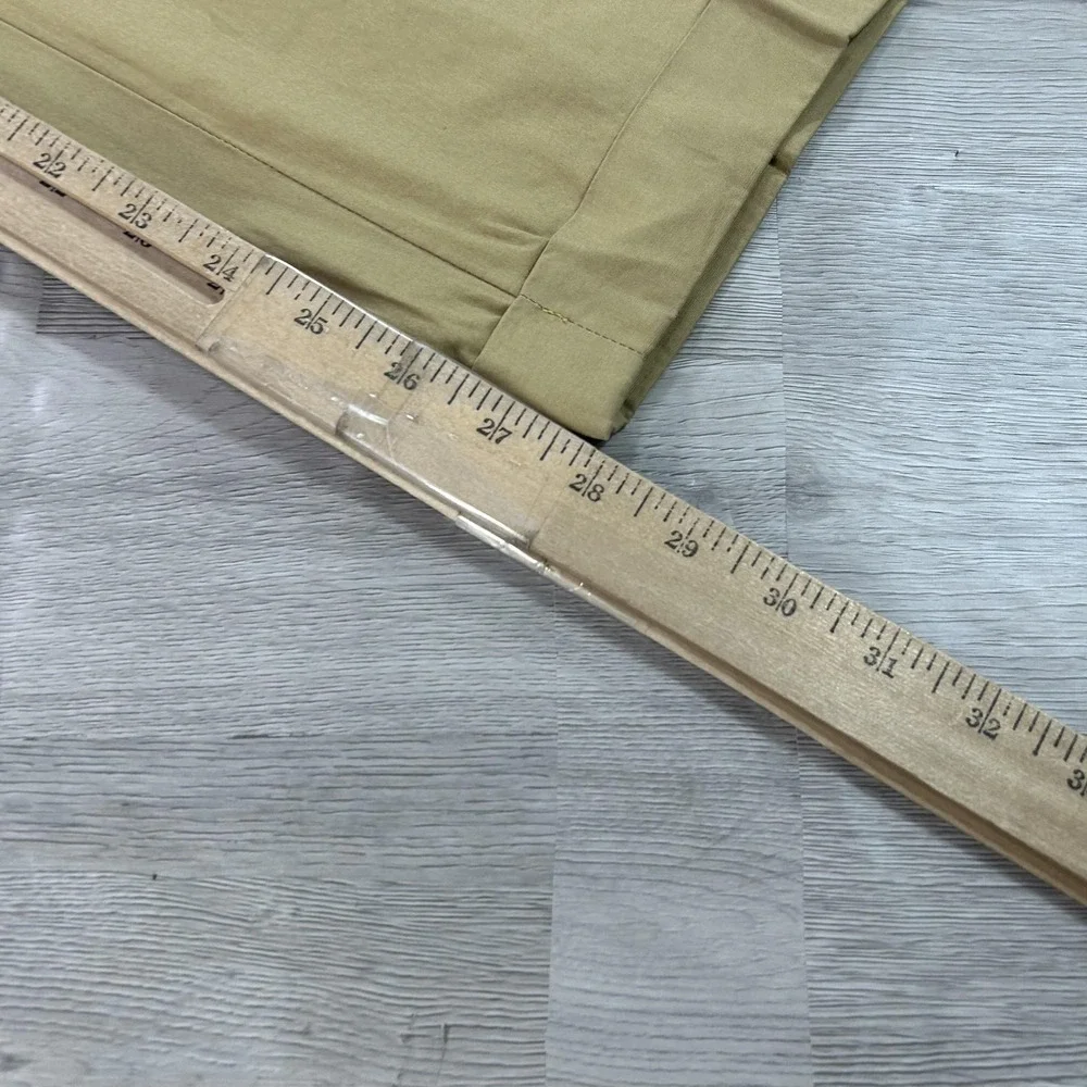 Brioni Pants Mens 40x28 Beige 100% Cotton Pleated Cuffed Dress Chino Italy